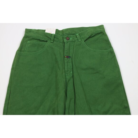 Deadstock Vtg 90s Streetwear Mens 31x34 Baggy Fit Skateboard Jeans Grass Green - Picture 2 of 14